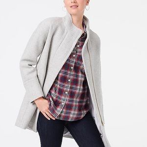 J Crew Factory City Cocoon Coat Heather Gray